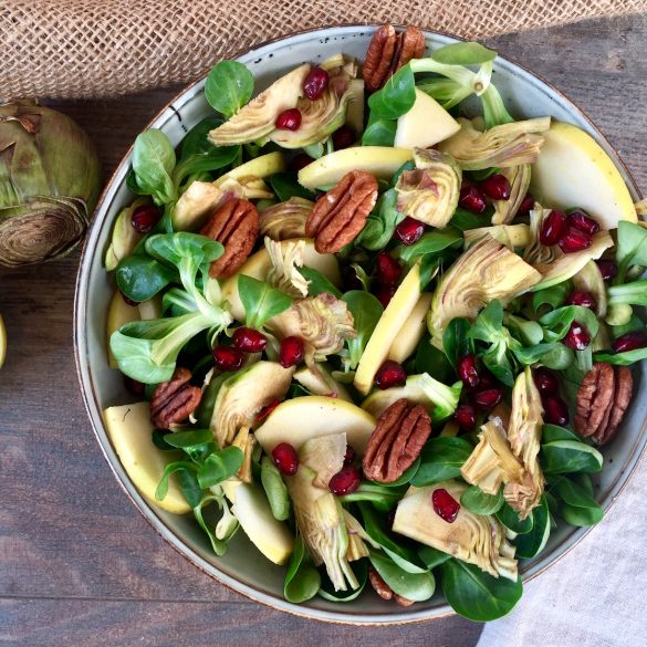 insalata di carciofi e mela