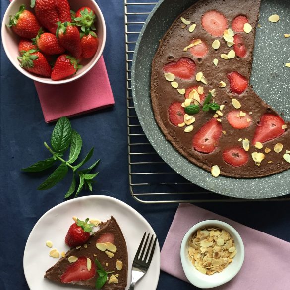frittata dolce fit con fragole