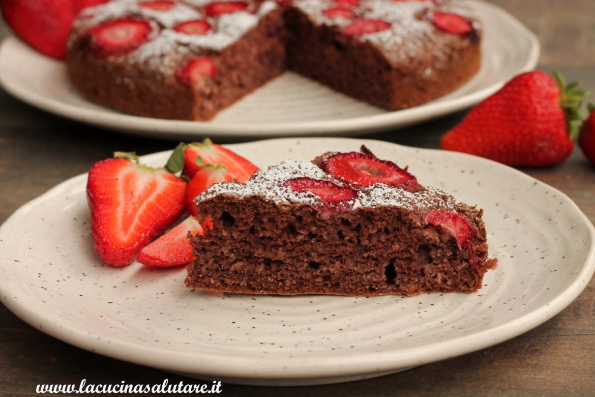 torta fit con fragole