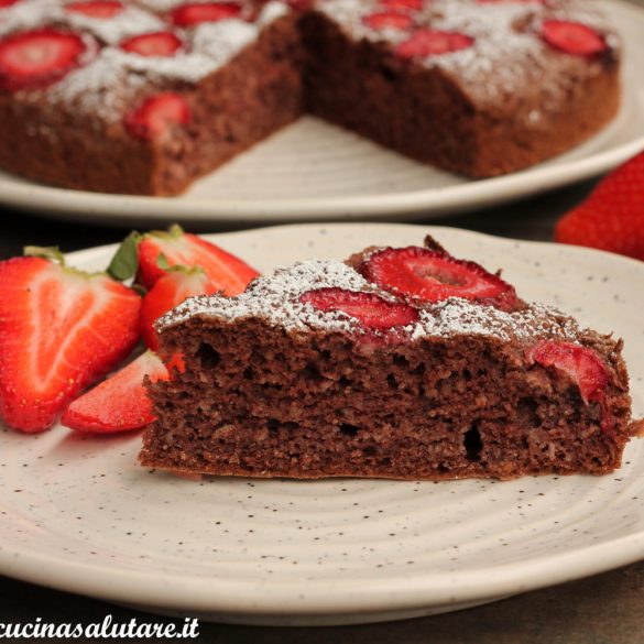 torta fit con fragole