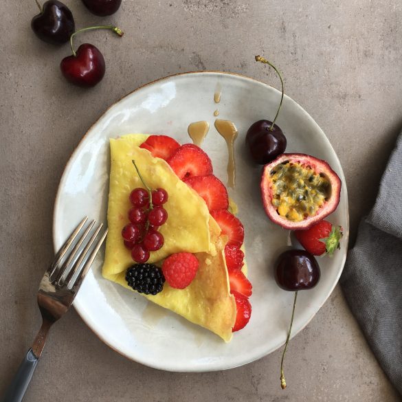 crespelle di riso con curcuma