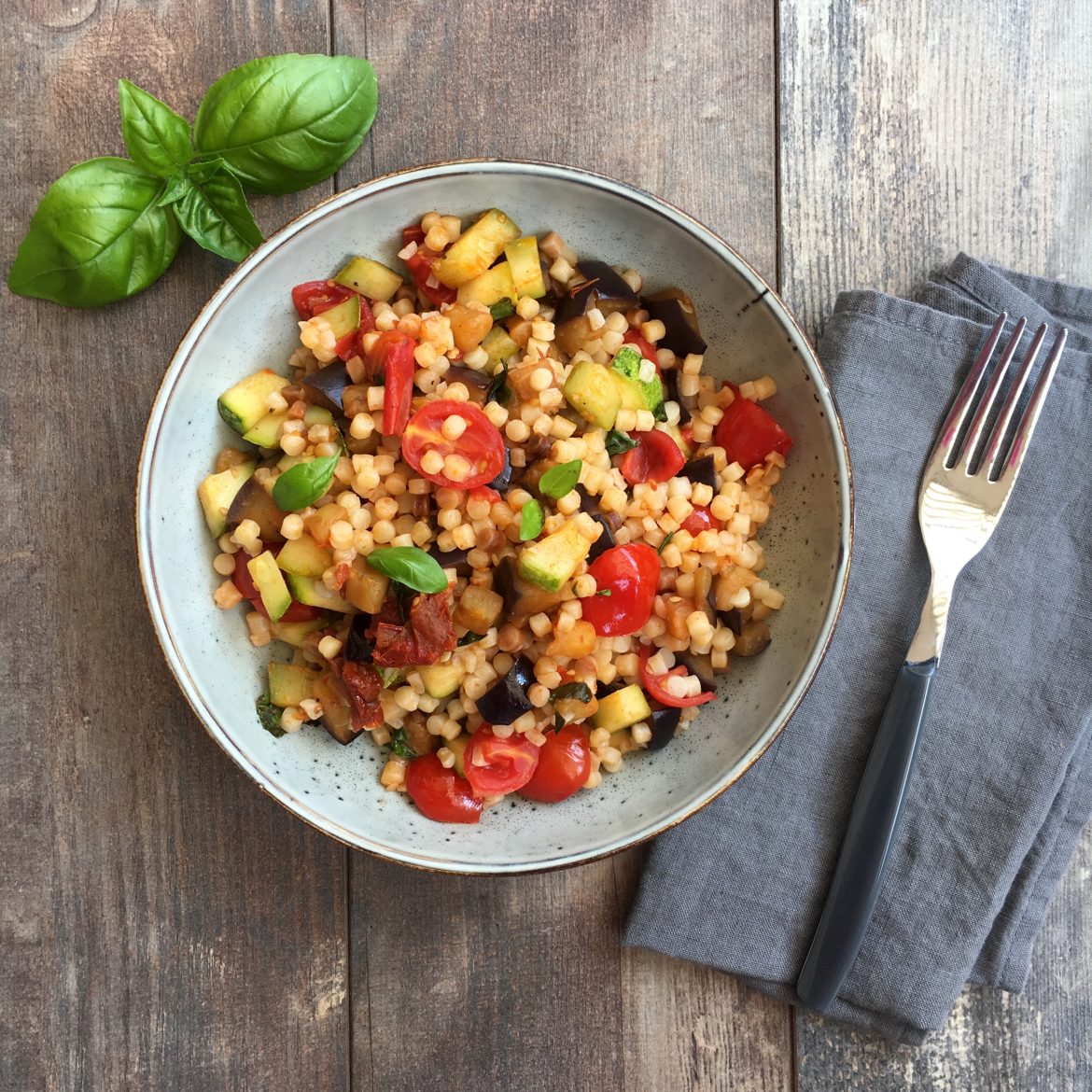 fregola estiva con verdure
