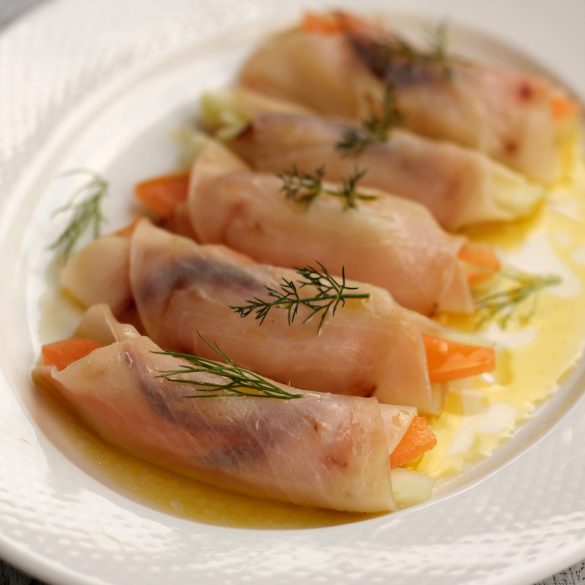 involtini di pesce spada e melone carpaccio di pesce spada e melone
