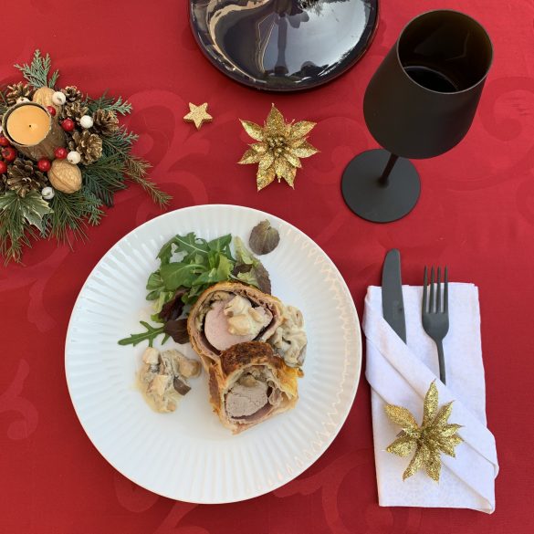 filetto di maila con funghi porcini in crosta