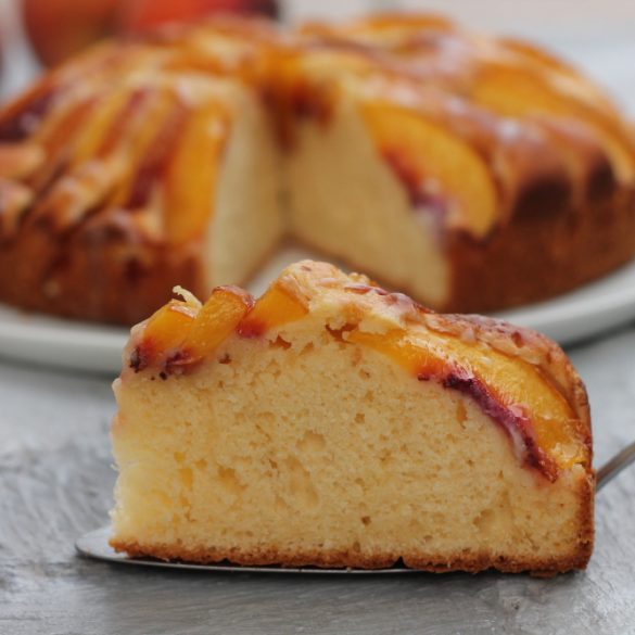 torta di pesche light