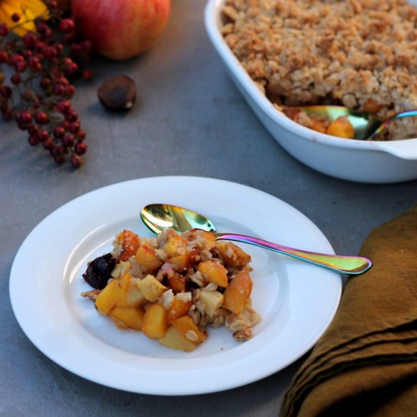 crumble autunnale vegano sbriciolata vegana