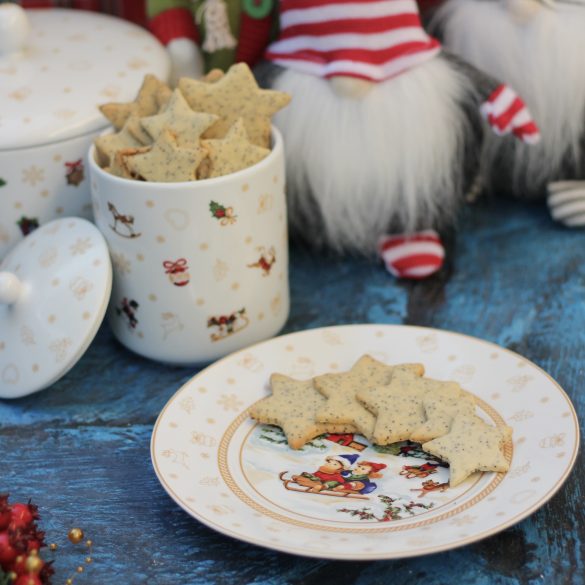 biscotti di pasta frolla al miele con semi di papavero