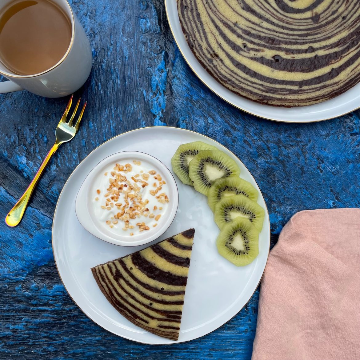 Torta zebrata in padella