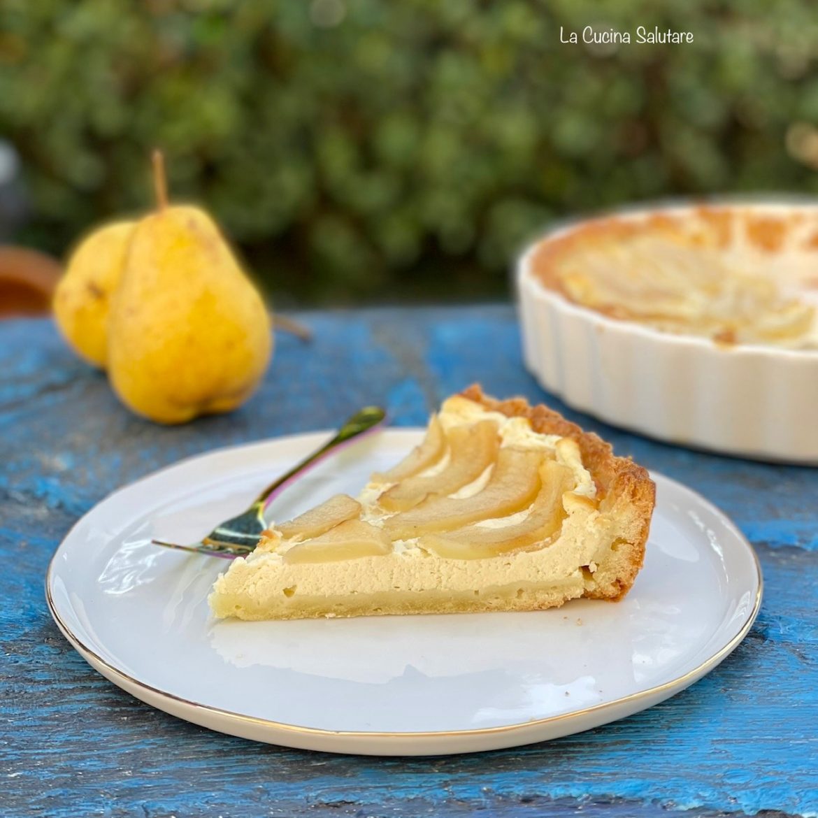 Torta di ricotta e pere