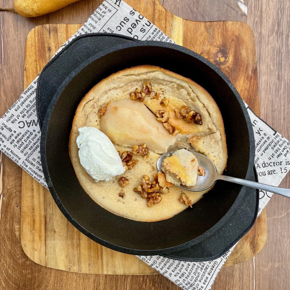 Pancake al forno con pera