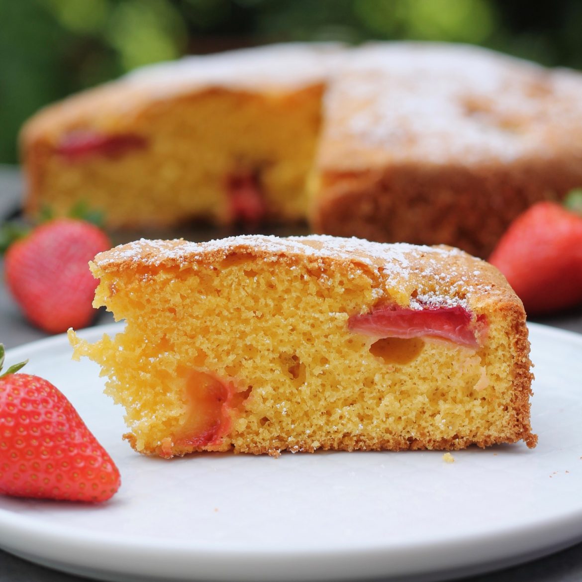 Torta facile con fragole